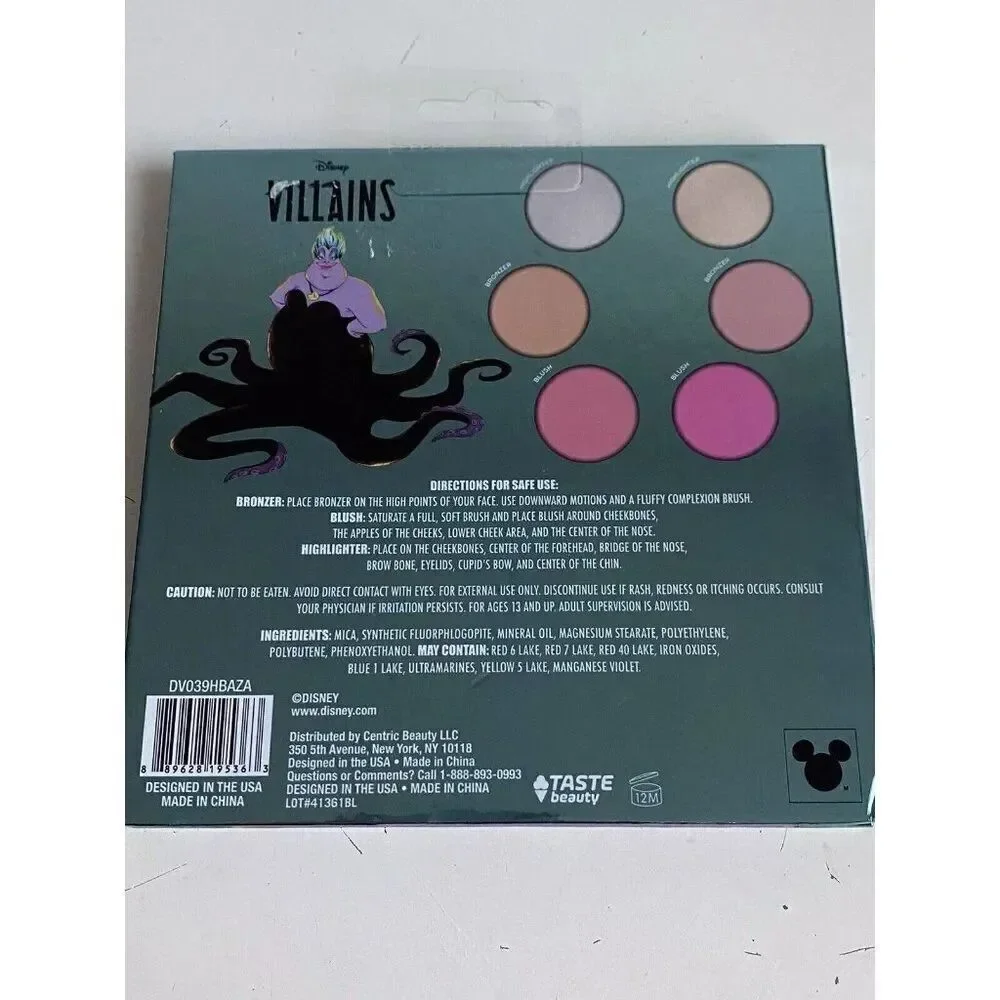 Disney Villains URSULA Complexion Palette Bronzer Highlighter Blush 6 Shades NEW